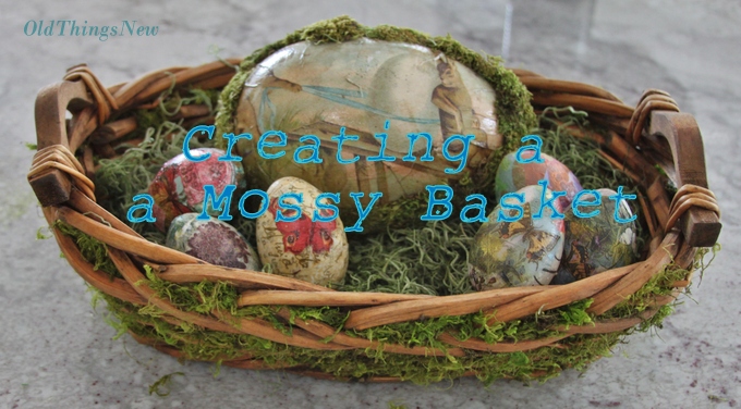 Mossy Easter egg basket