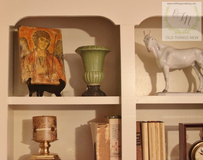Bookcase Styling From OldThingsNewBlog